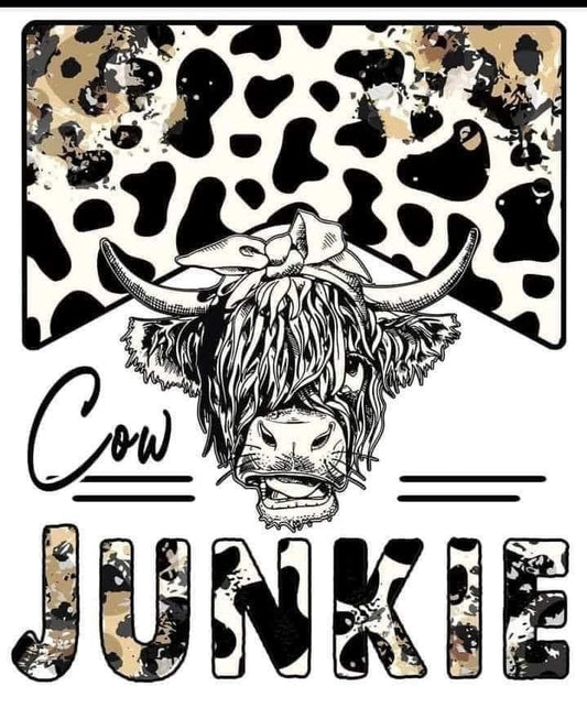 Cow junkie sticker