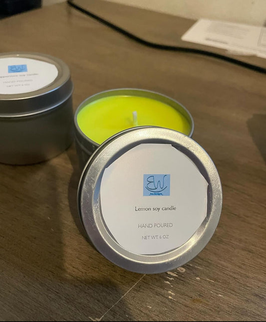 Lemon soy candle