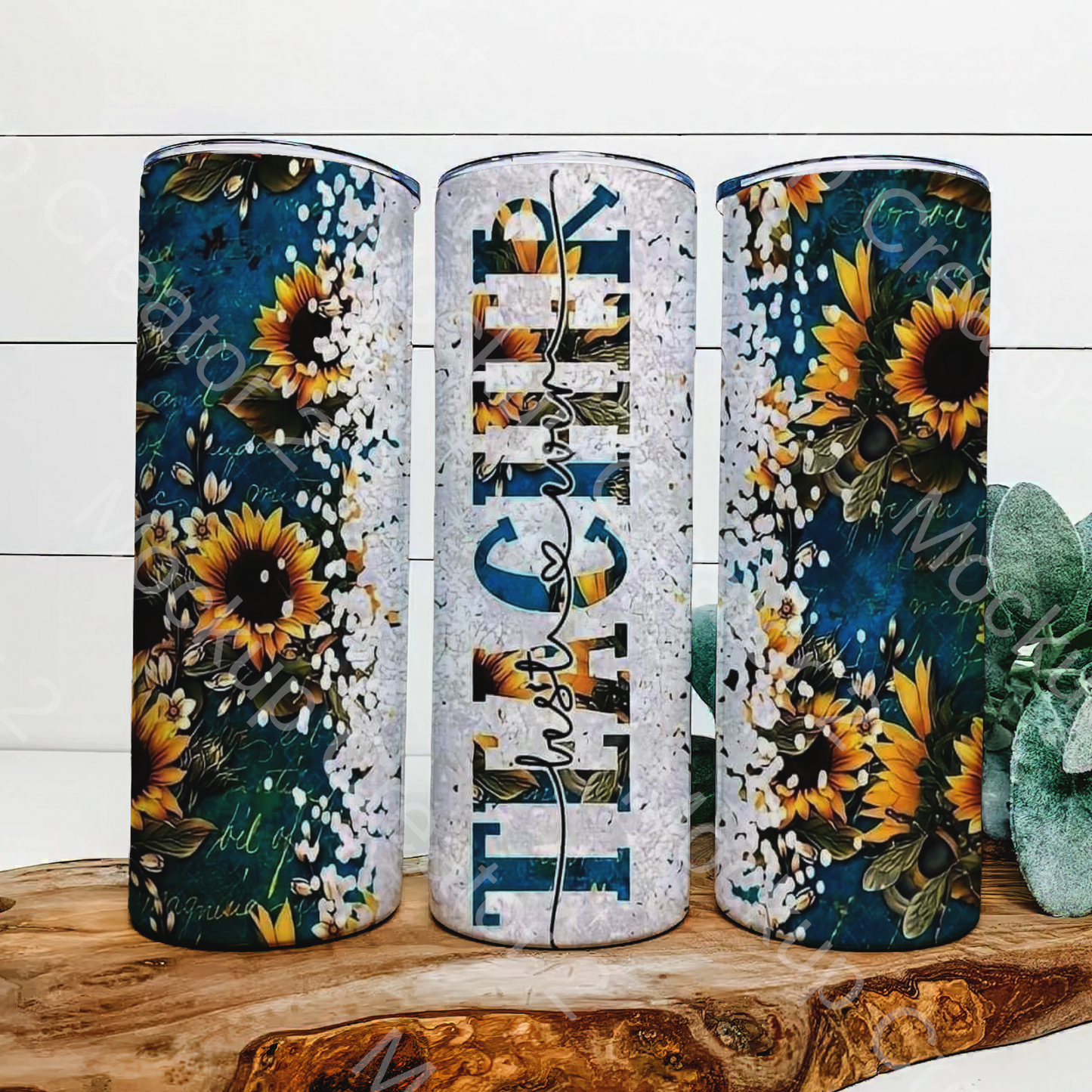 Sunflower teacher tumbler