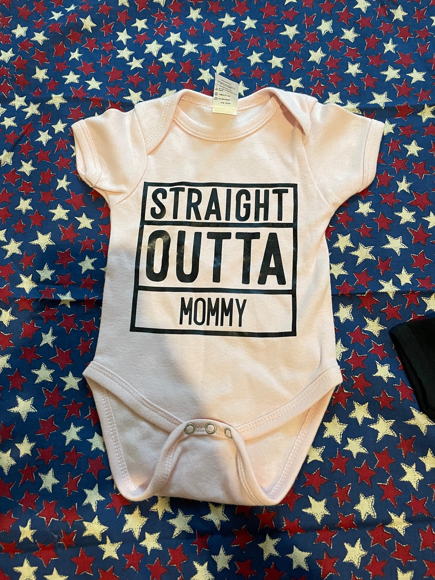 straight outta mommy onesie