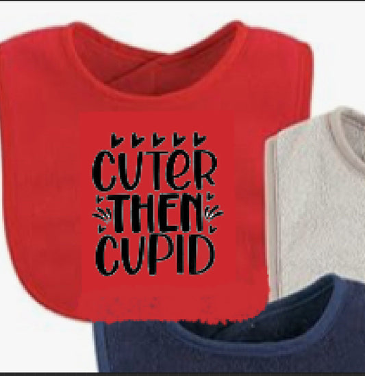 cuter than cupid bib