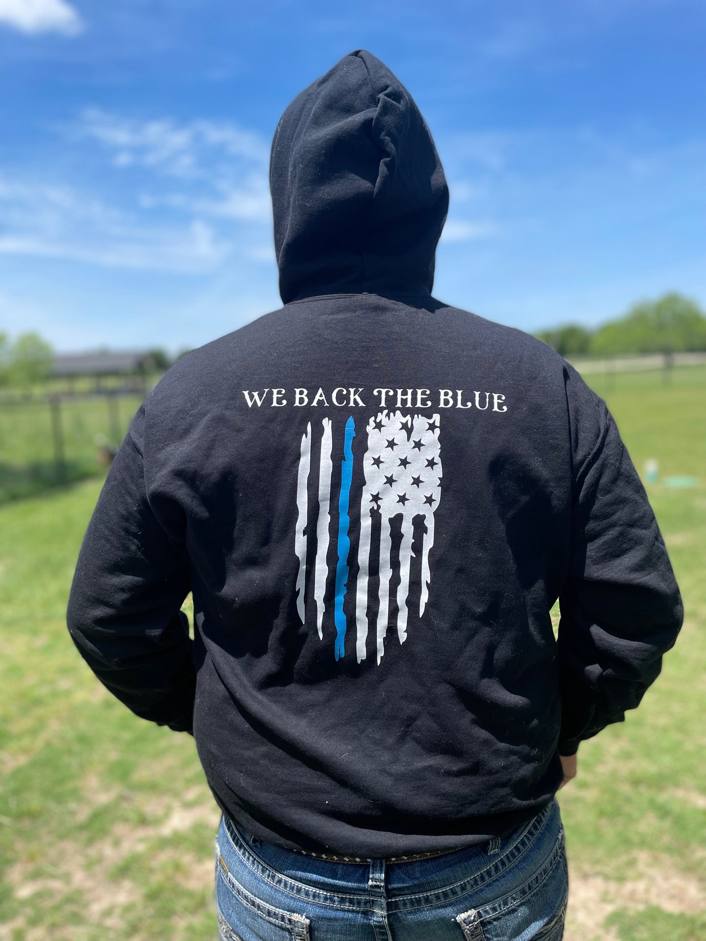 Back the blue hoodie/shirt